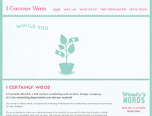 Tablet Screenshot of icertainlywood.com